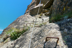 Aufstieg zum Almagellerhorn via Klettersteig - Schlüsselstelle