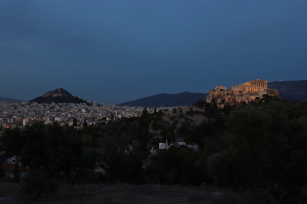 Beleuchtete Akropolis