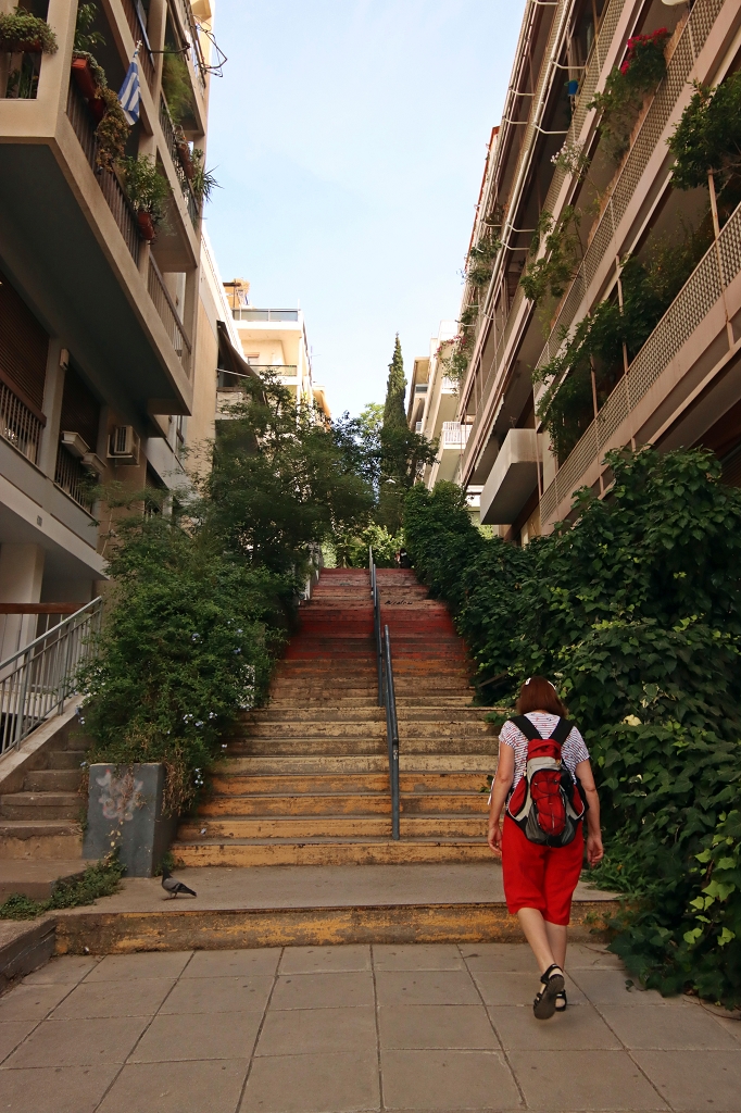 Auf dem Weg zur Seilbahnstation zum Lykabettus 