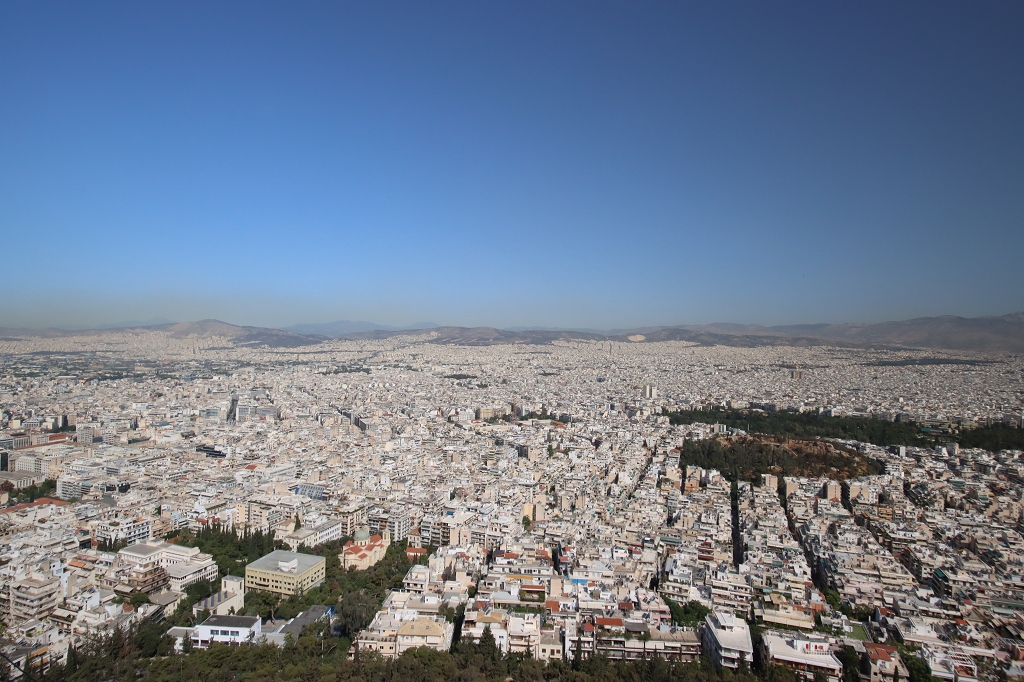 Ausblick vom Lykabettus auf Athen