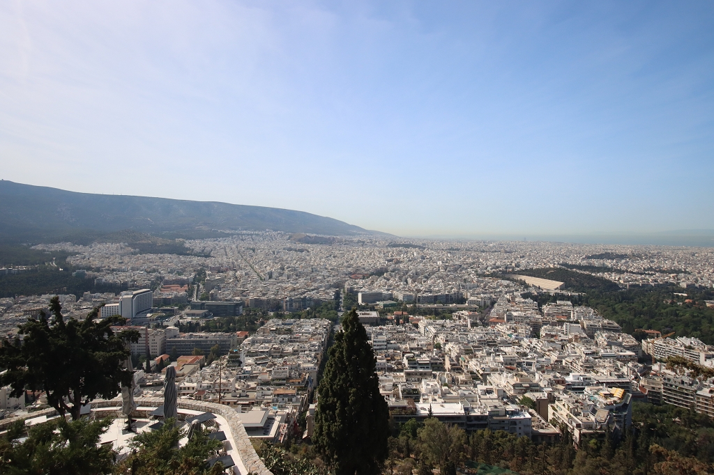 Ausblick vom Lykabettus auf Athen