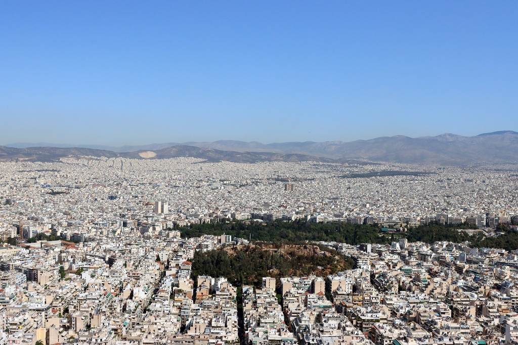 Ausblick vom Lykabettus auf Athen