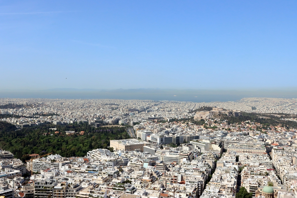 Ausblick vom Lykabettus auf Athen
