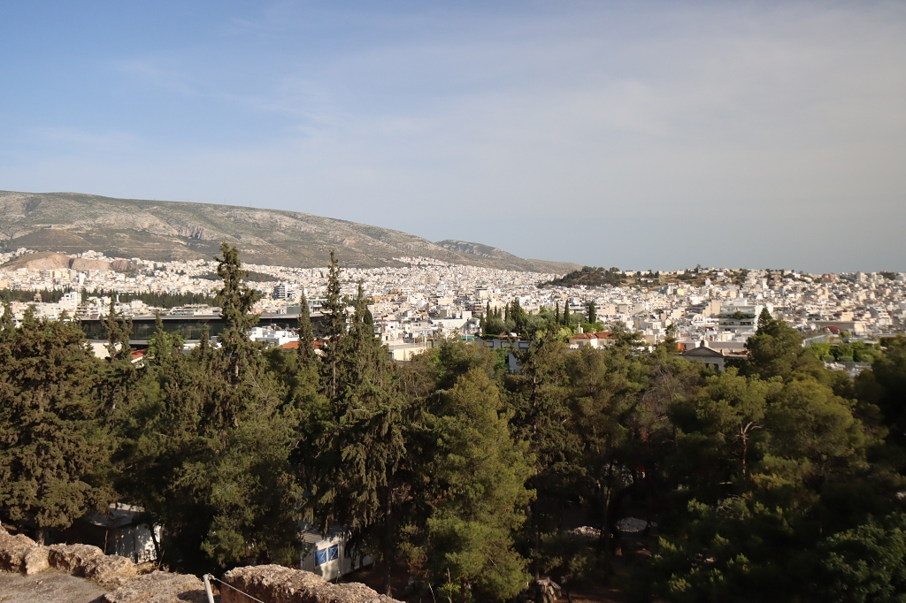 Ausblick von der Akropolis in Athen