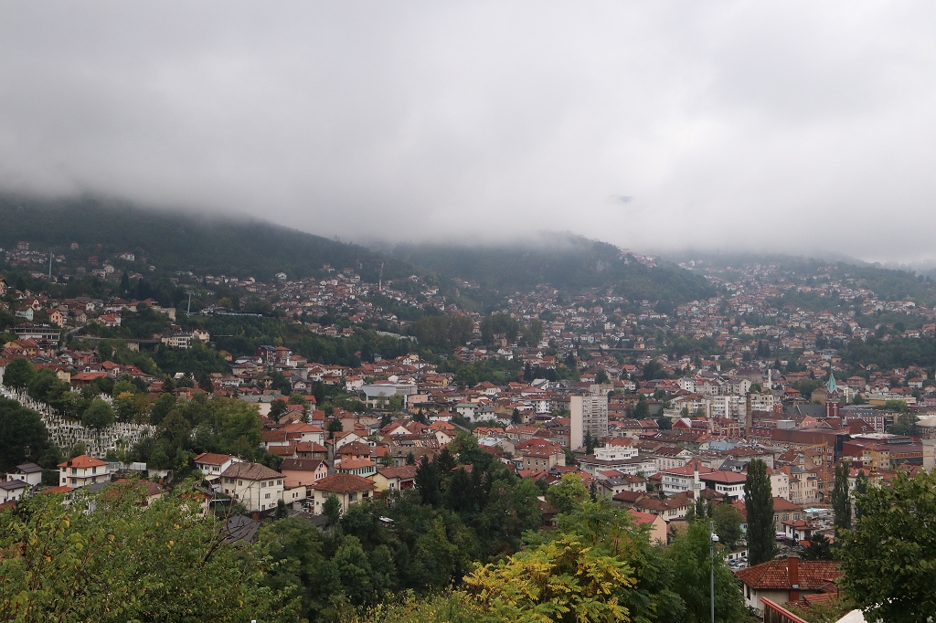 Blick auf Sarajevo von der Gelben Festung