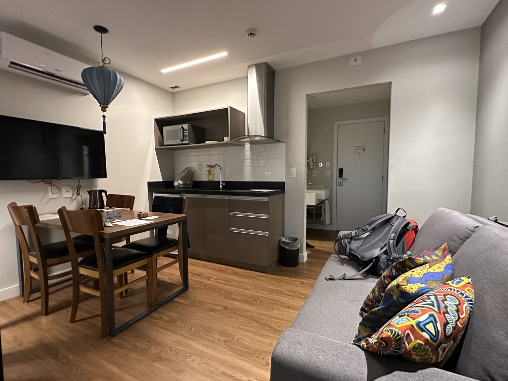 Unser Zimmer im Hotel Wanderlust in Campos do Jordao