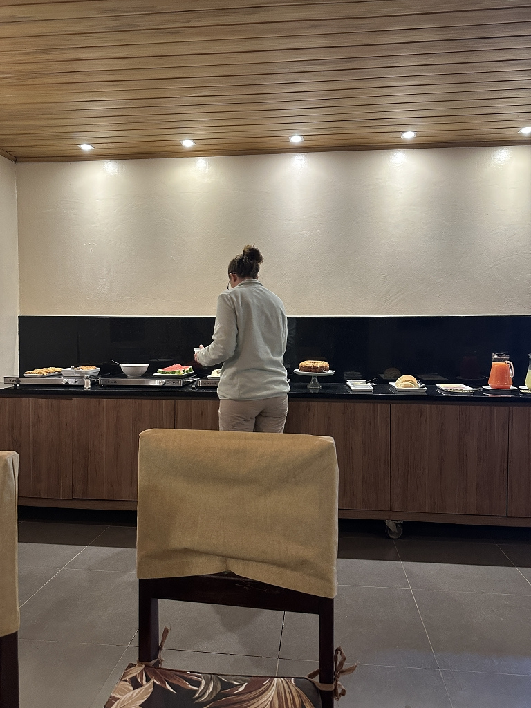 Frühstück im Jaguar Camp