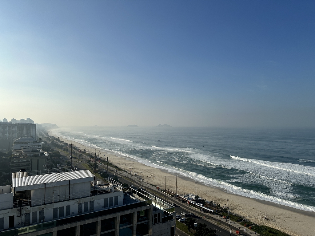 Blick auf den Strand Barra da Tijuca vom Hotel Windsor Marapendi