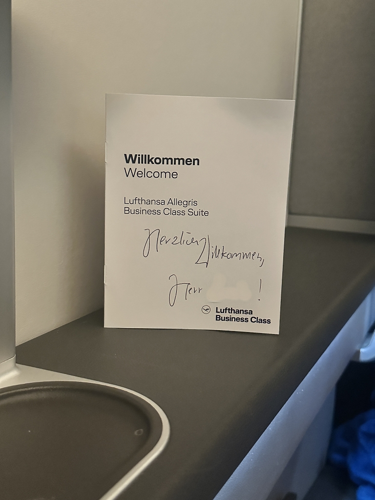 persönliche Begrüßungskarte