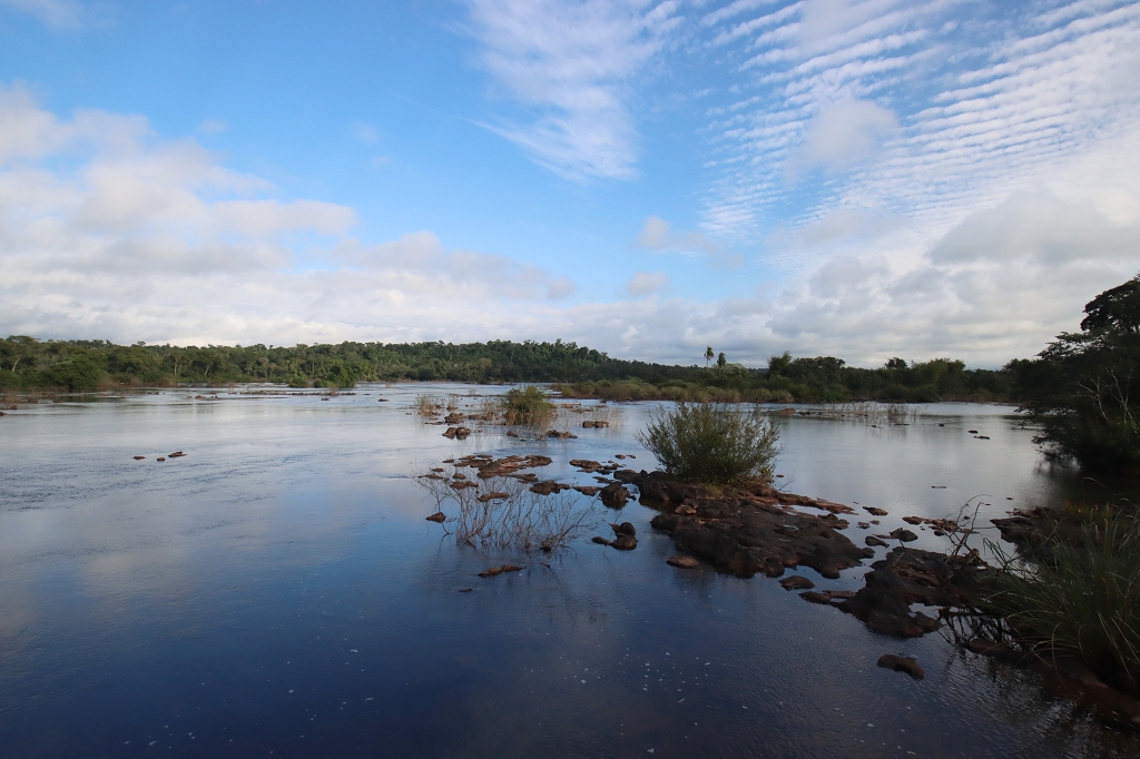 Bick auf den Fluss Iguazu