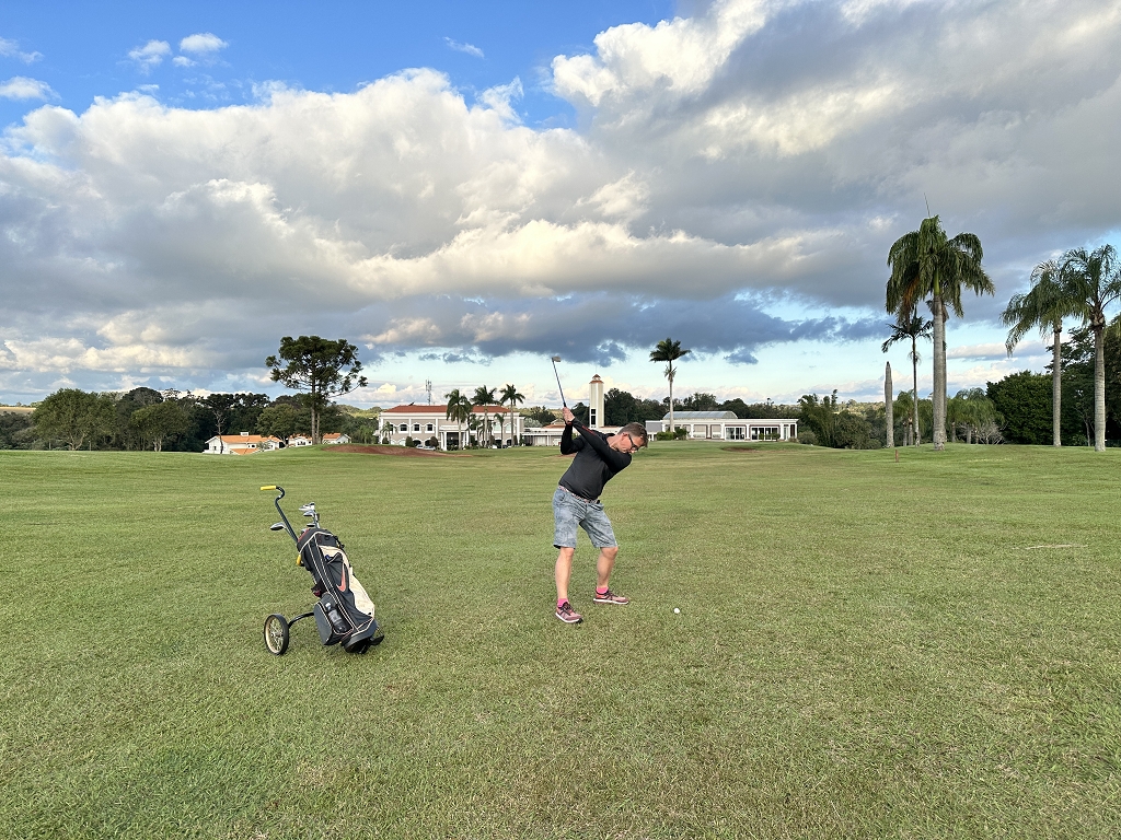 Das letzte Loch - die 18 - auf dem Iguassu Falls Golfclub