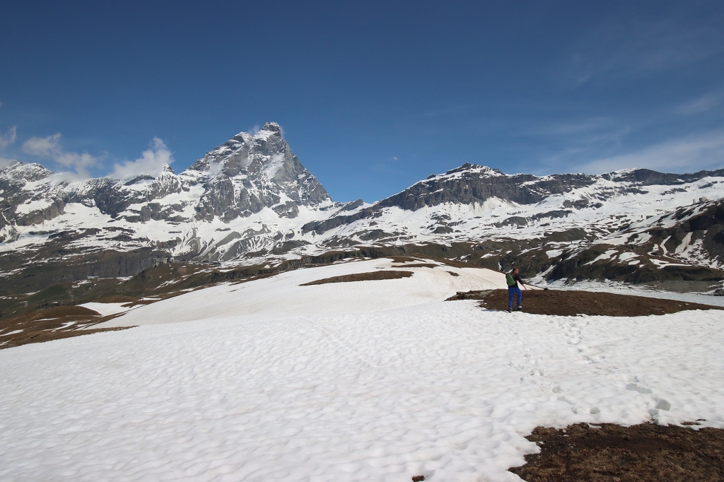 Wanderung von der Seilbahnstation Cime Bianche Laghi (2.814) über den Lago Goillet nach Breuil-Cervinia