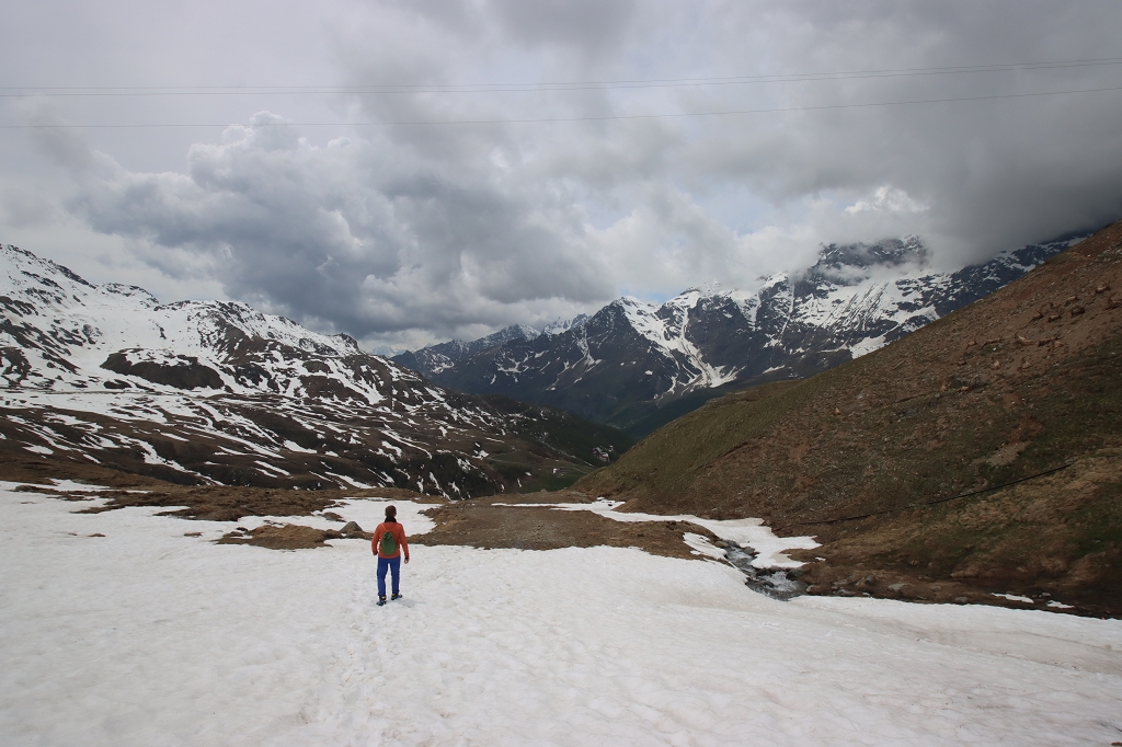 Die letzten Schneefelder auf der Höhe