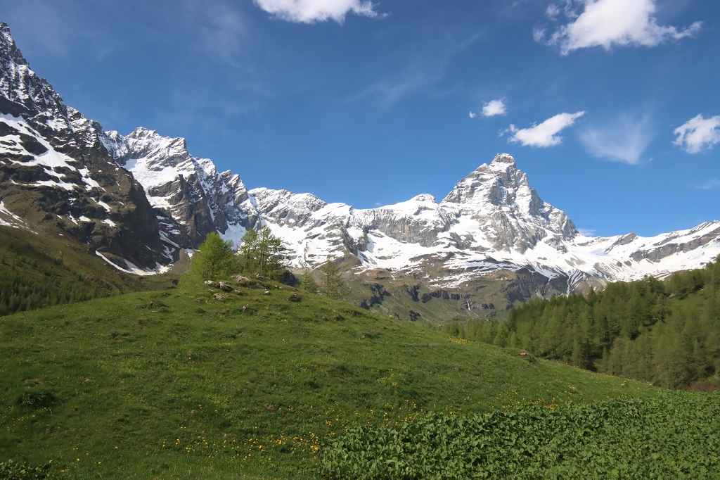 Blick auf das Matterhorn und die Grandes Murailles