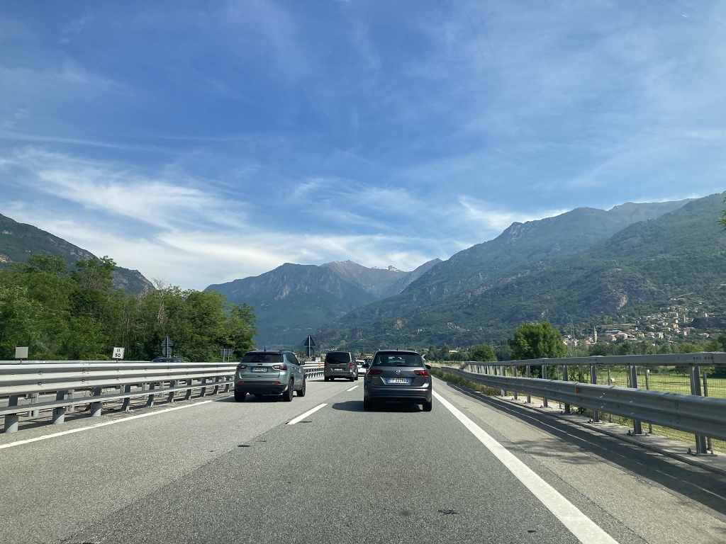 Autofahrt nach Breuil-Cervinia