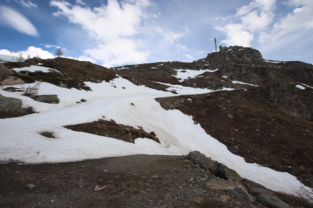 Verschneiter Weg zum Bec Pic Merlo (2.620 m.ü.M.)