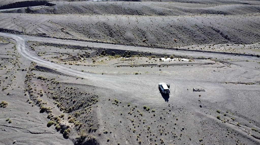 Flug mit der DJI Mini 2 mitten in der Atacamawüste