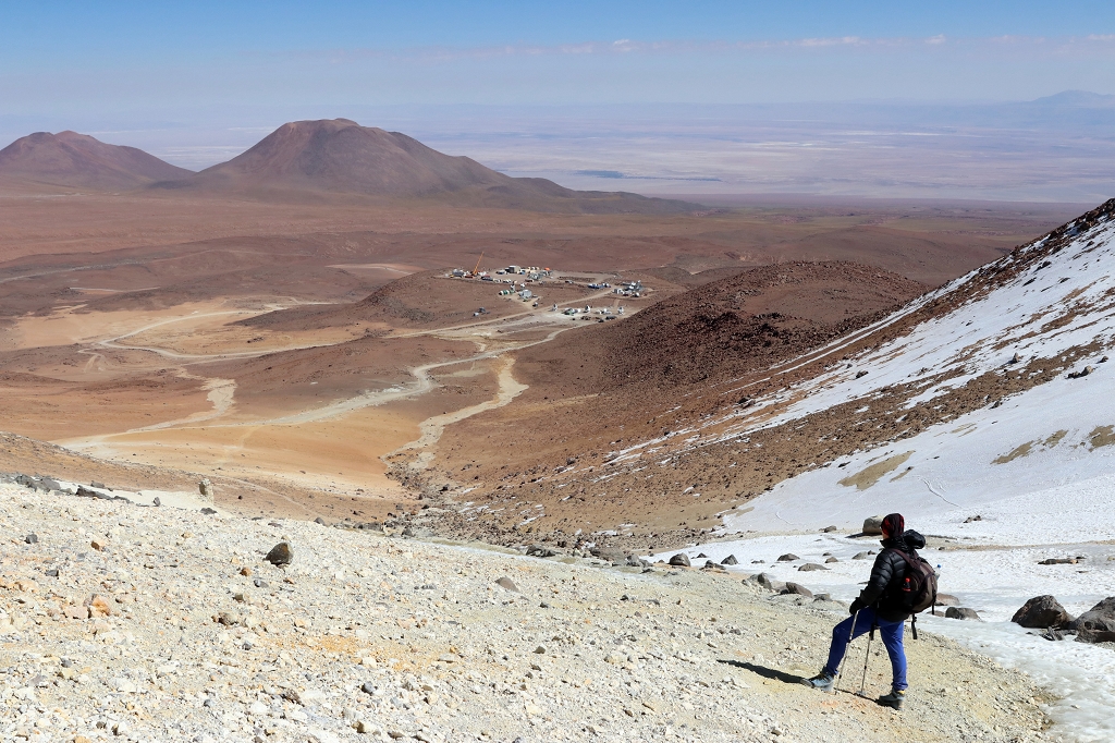Abstieg vom Cerro Toco (5.604 Meter)