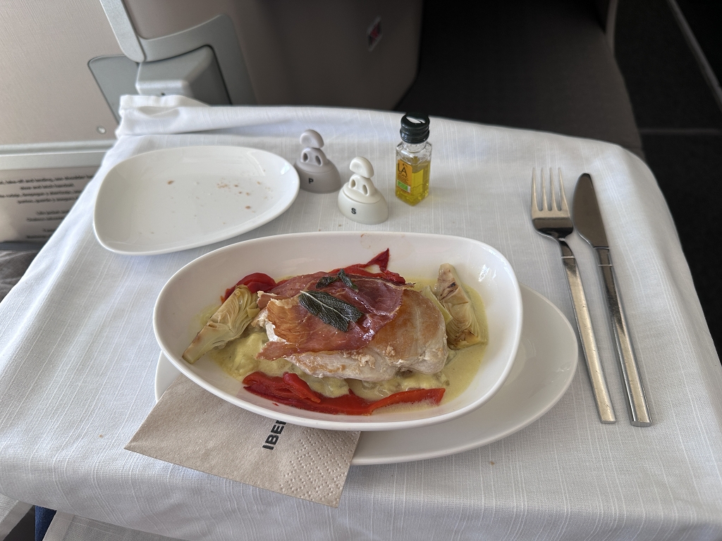 Iberia Business-Class Menü