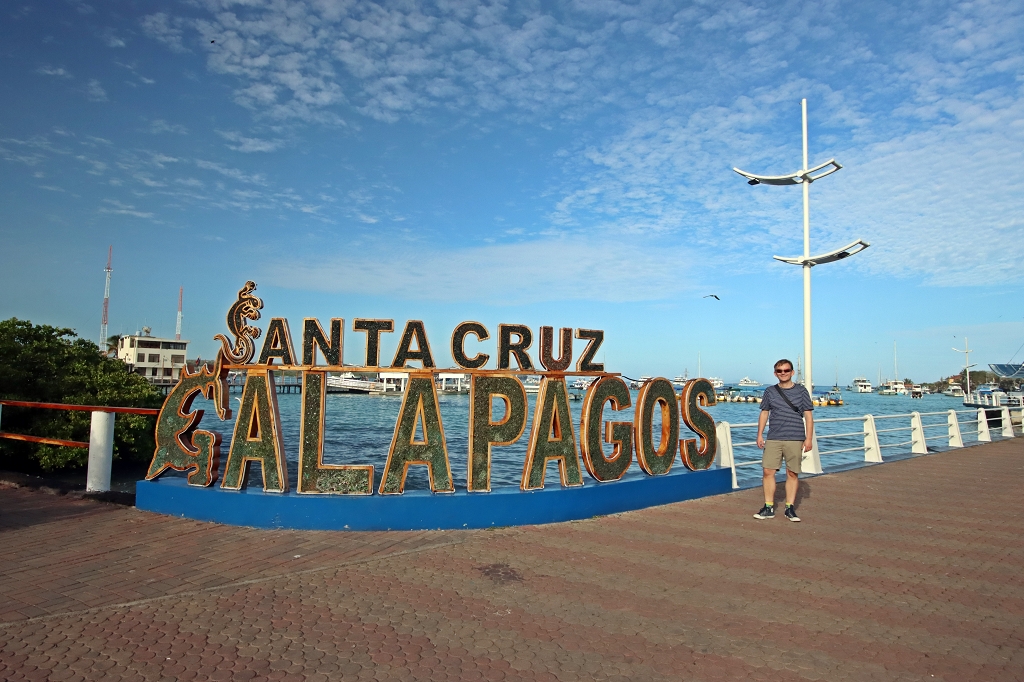 Galapagos-Schriftzeichen in Puerto Ayora
