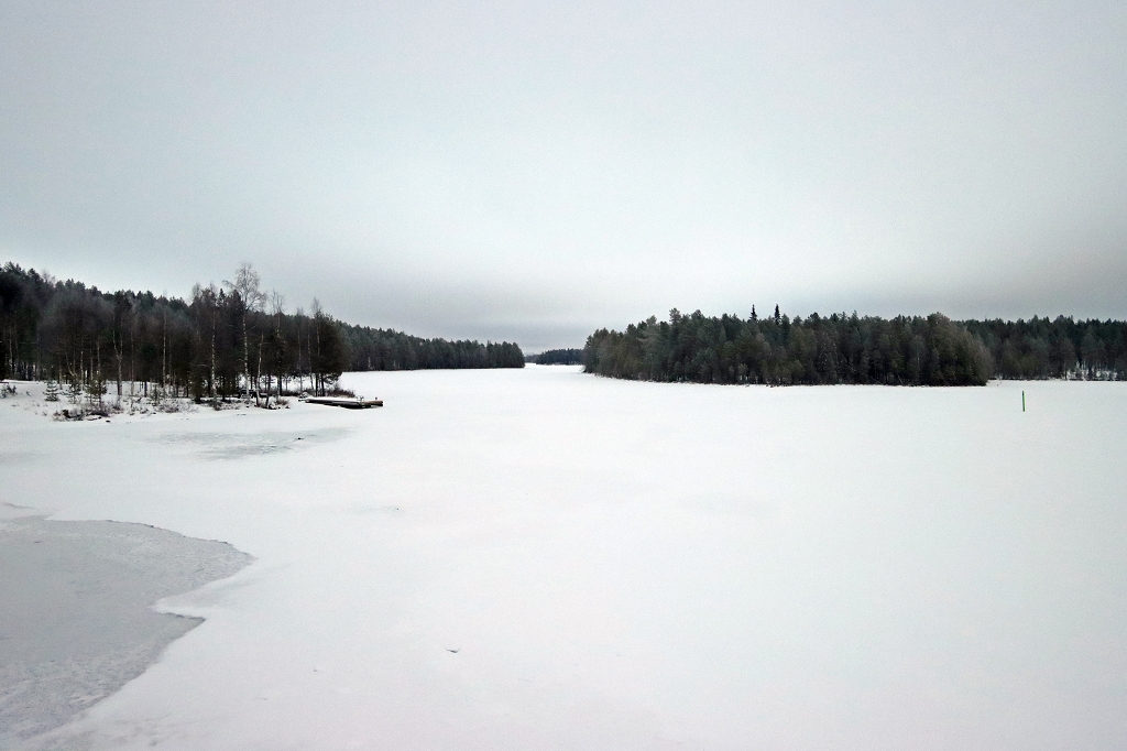 Winterlandschaft auf dem Weg in den Riisitunturi National Park