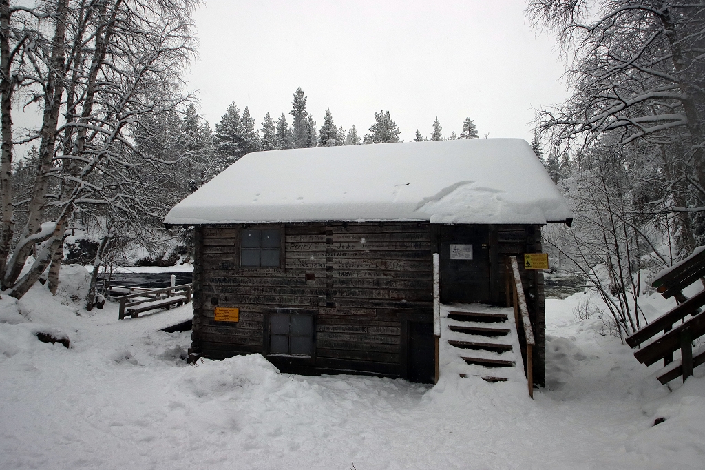 Alte Mühle an den Myllykoski-Stromschnellen