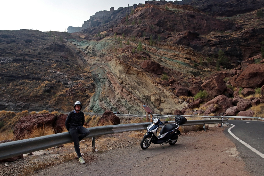 Mit dem Roller durch den Nordwesten Gran Canarias - Aussichtspunkt Los Azulejos De Veneguera
