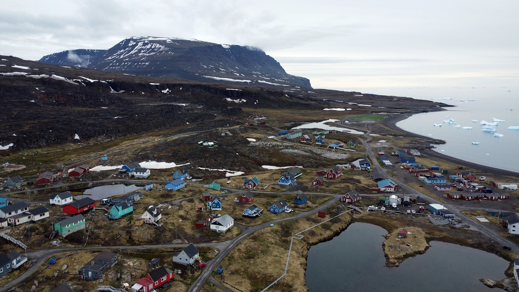 Qeqertarsuaq aus der Luft