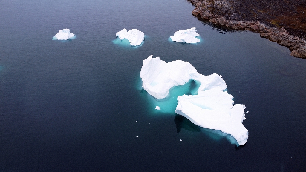 Eisberge aus der Luft