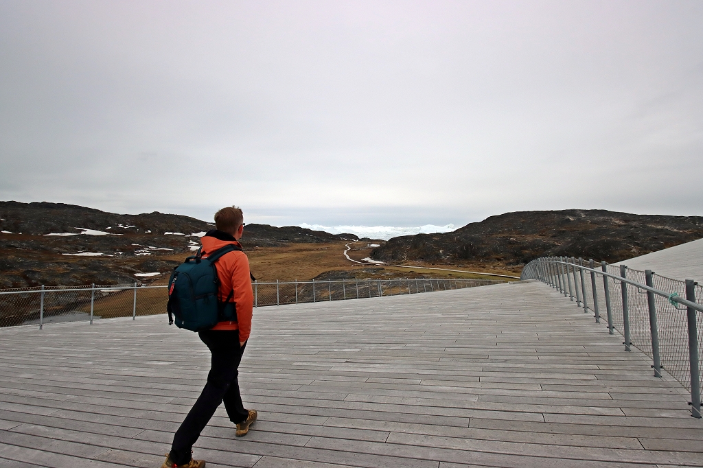 Auf dem Dach des Ilulissat Icefjord Centre
