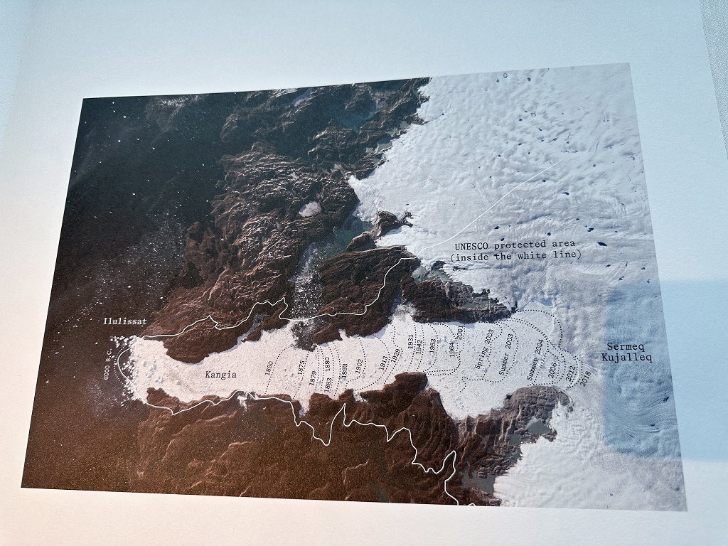 Entwicklung des Sermeq Kujalleq Gletschers im Zeitverlauf