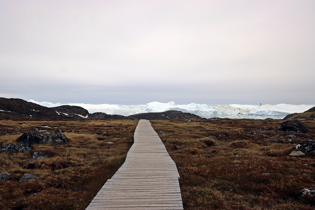 Holzbohlenweg zum Ilulissat-Eisfjord
