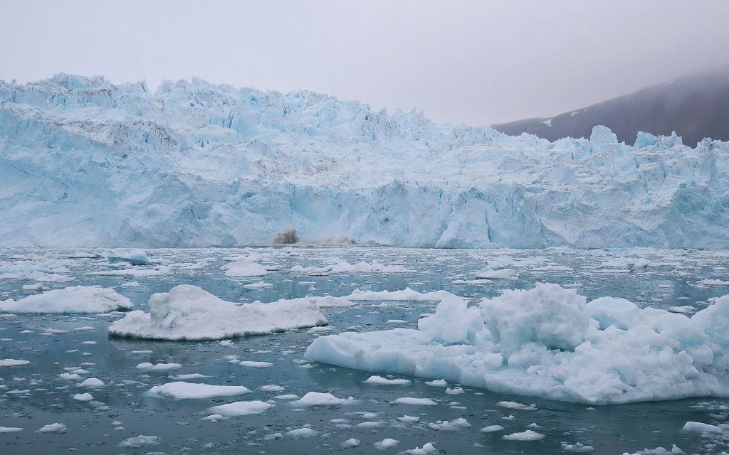 Vor dem beeindruckenden Eqi-Gletscher