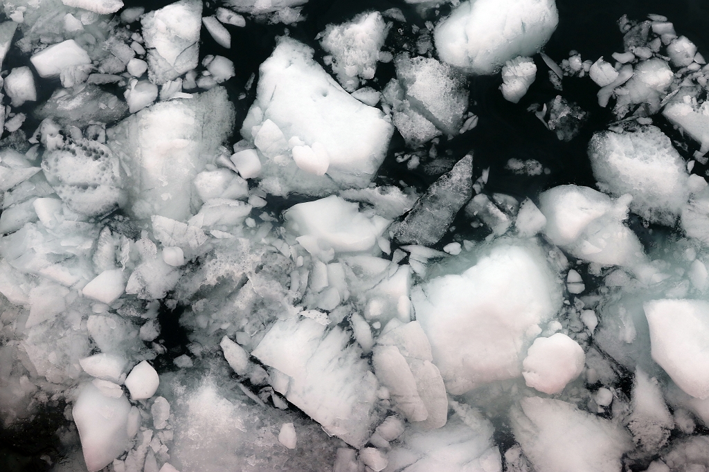 Eisschollen und Eisberge soweit das Auge reicht