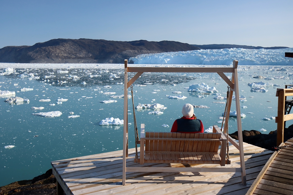 Blick auf den Eqi-Gletscher
