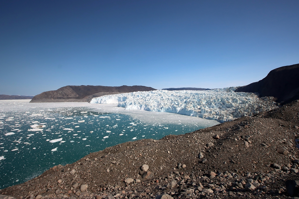 Blick auf den Eqi-Gletscher