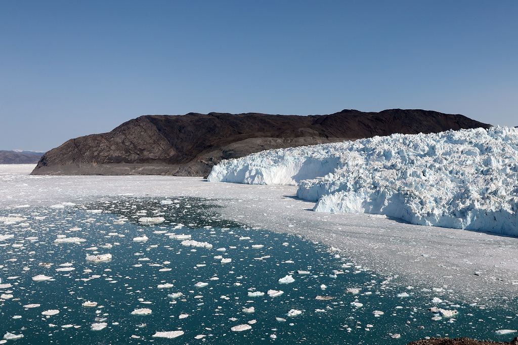 Blick auf den Eqi-Gletscher