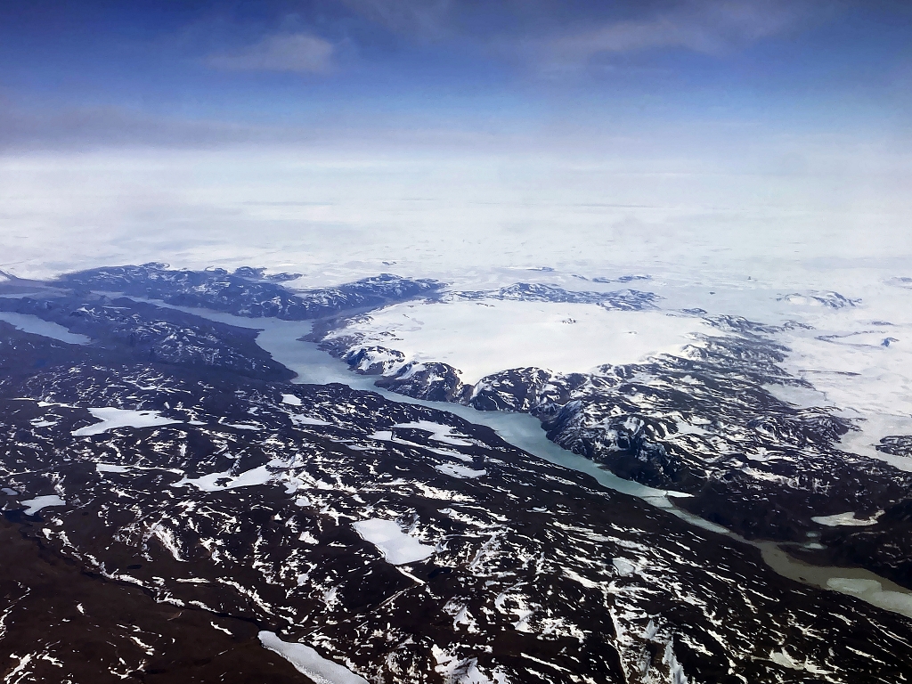Blick auf Grönland von oben