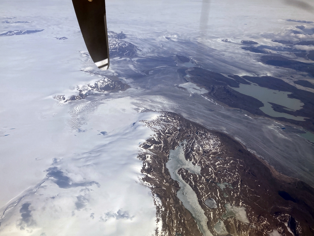 Blick auf Grönland von oben