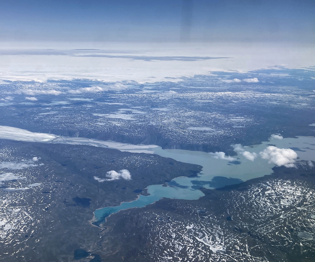 Blick auf Grönland von oben