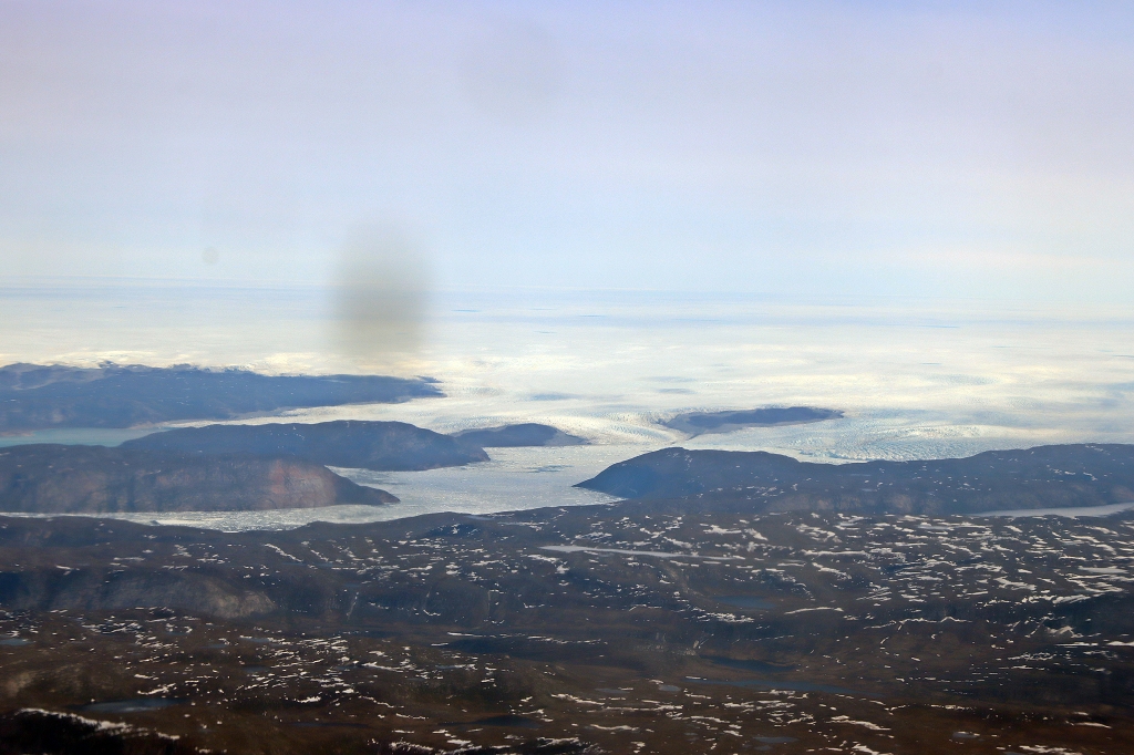 Blick auf Grönland von oben