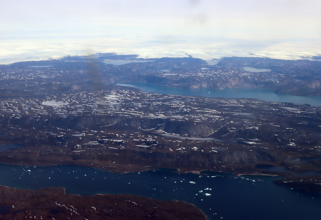 Blick auf Grönland von oben
