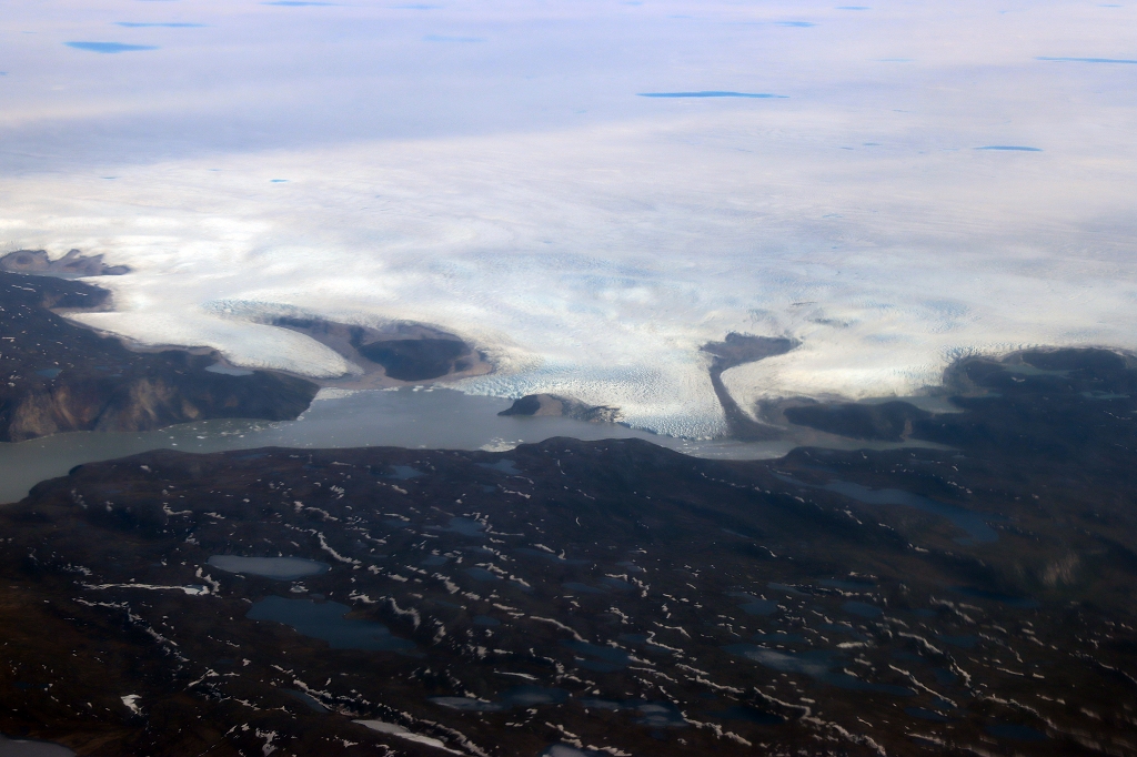 Blick auf Grönland von oben