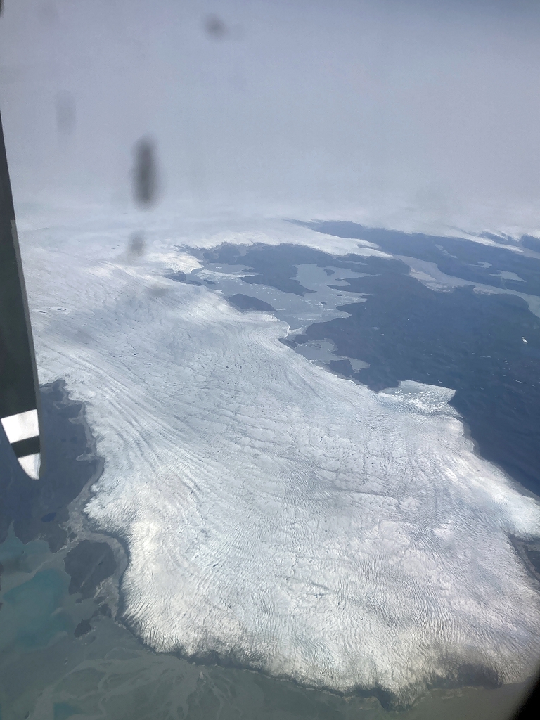 Blick auf Grönland von oben