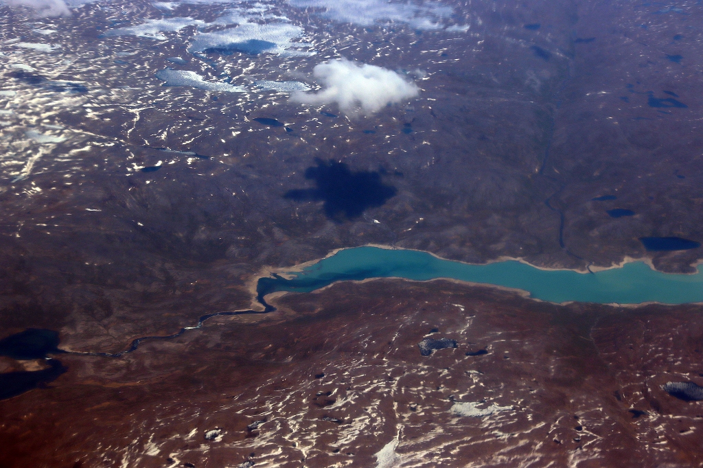 Blick auf Grönland von oben