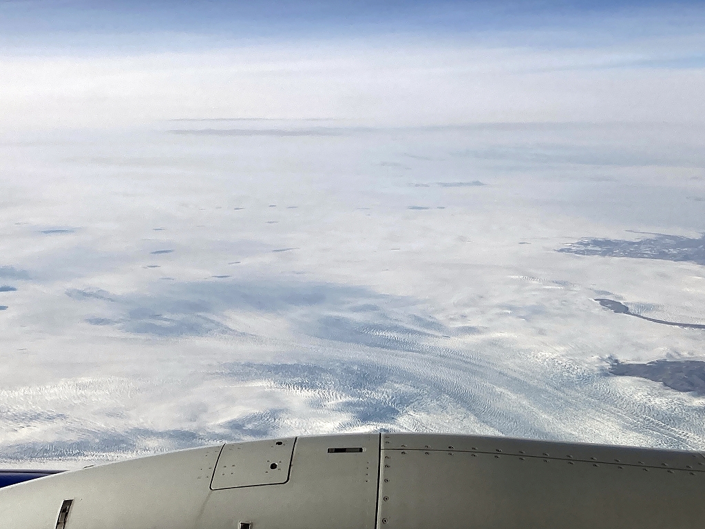 Rückflug über Grönland nach Kopenhagen