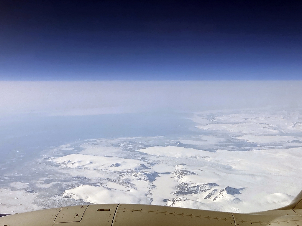 Rückflug über Grönland nach Kopenhagen