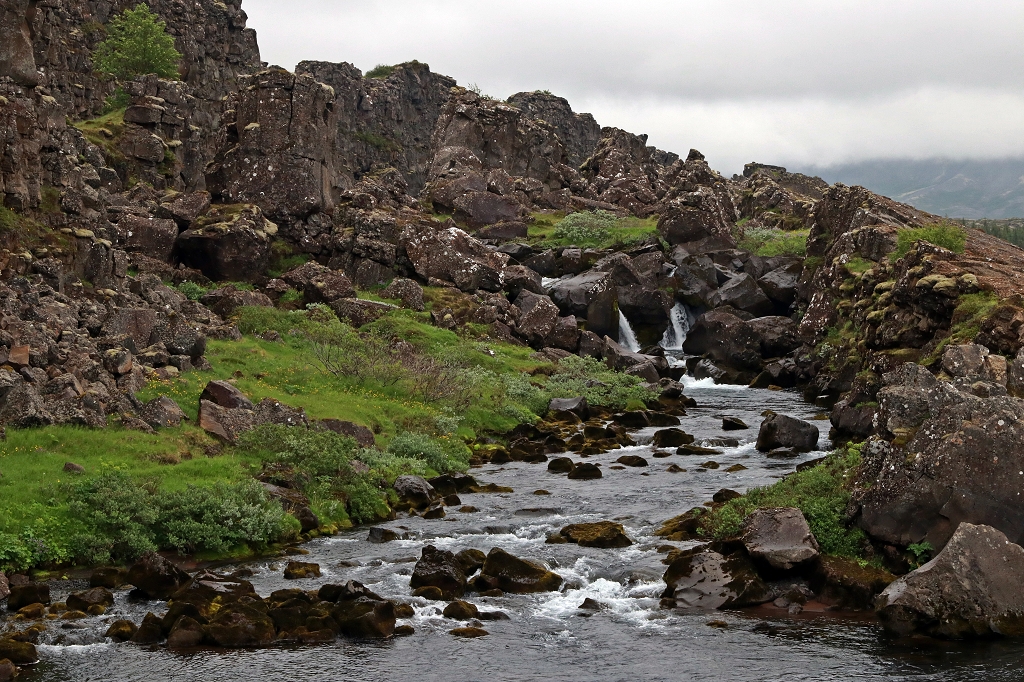 Der Fluss Öxará im Þingvellir (Thingvellir) Nationalpark auf Island