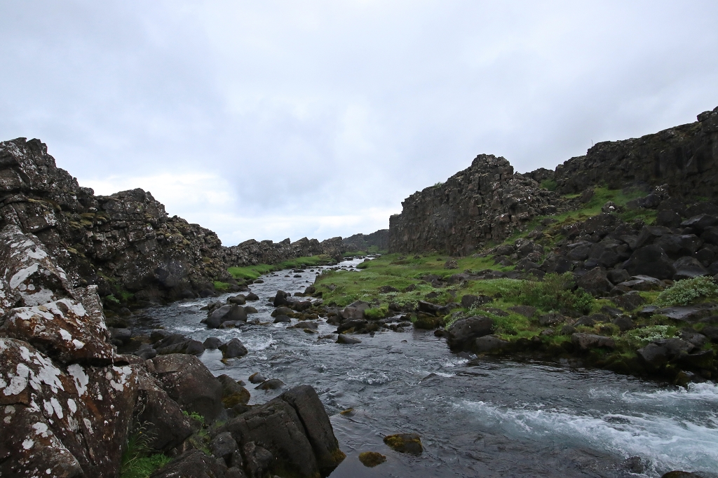 Der Fluss Öxará im Þingvellir (Thingvellir) Nationalpark auf Island