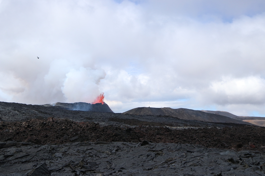 Ausbruch des Vulkankraters am Fagradalsfjall